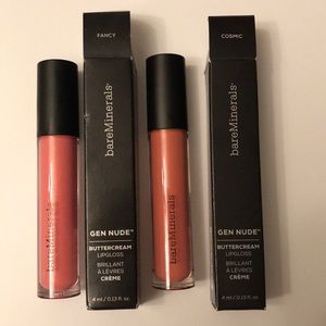 Bareminerals gen nude buttercream lipgloss x2 NEW
